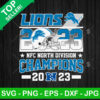 Detroit Lions 2023 NFC North Division Champions SVG
