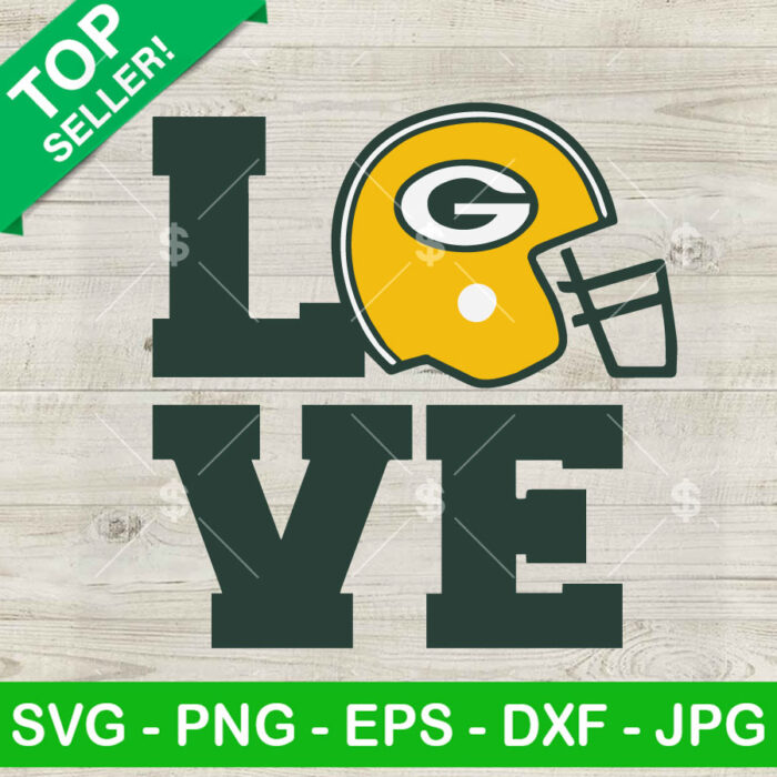 Love Green bay Packers Football SVG