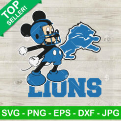 Mickey Dancing Detroit Lions Football SVG