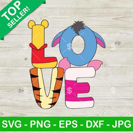 Winnie The Pooh Love Svg