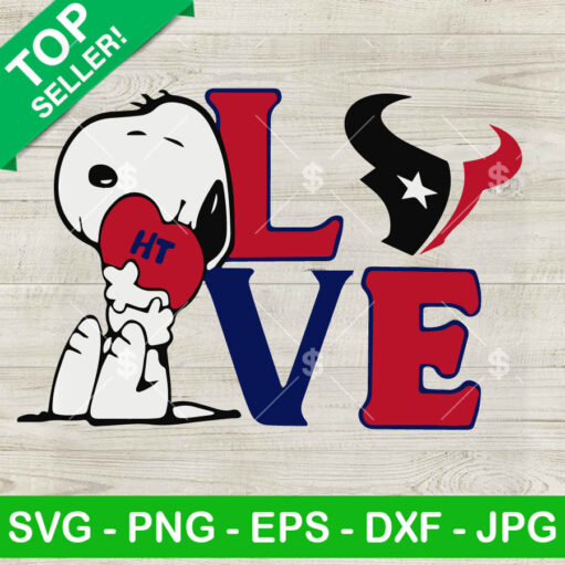 Snoopy Love Houston Texans Svg