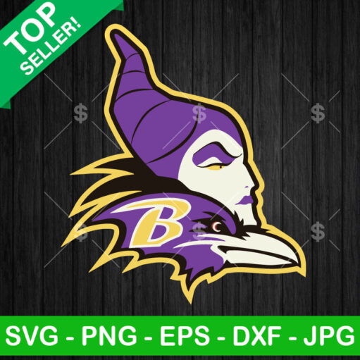 Disney Maleficent Baltimore Ravens SVG