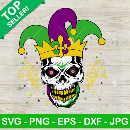 Mardi Gras Skull Svg