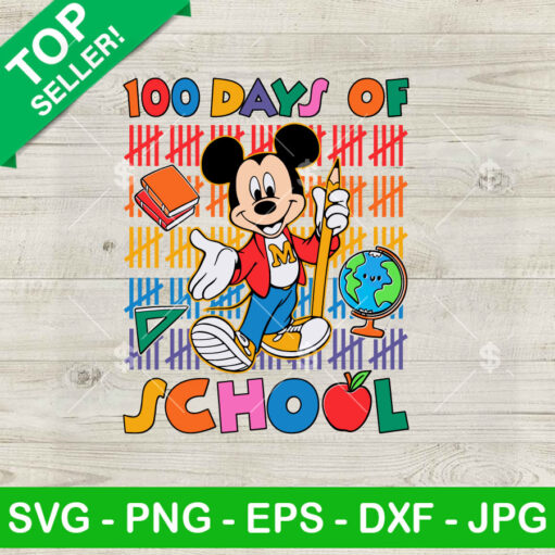 Mickey Mouse 100 Days Of School Svg