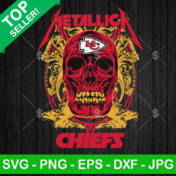 Metallic Skull Kansas City Chiefs SVG, Kansas City Chiefs Logo SVG, Metallic Logo NFL SVG PNG EPS DXF