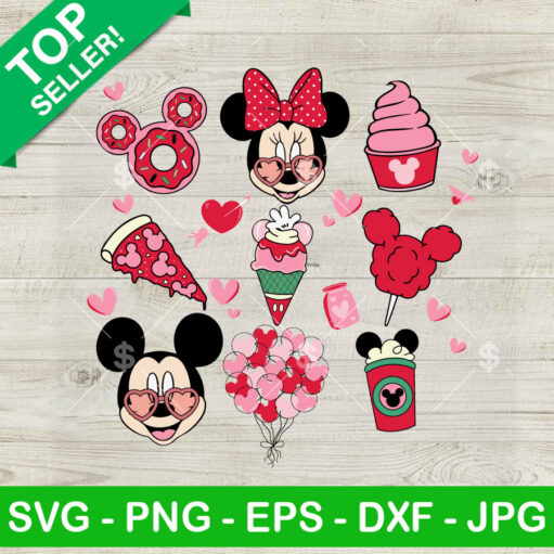 Disney Mouse Happy Valentine Day SVG