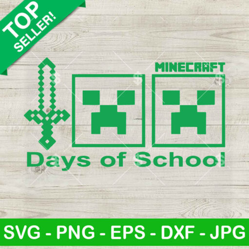 Minecraft 100 Days of School SVG