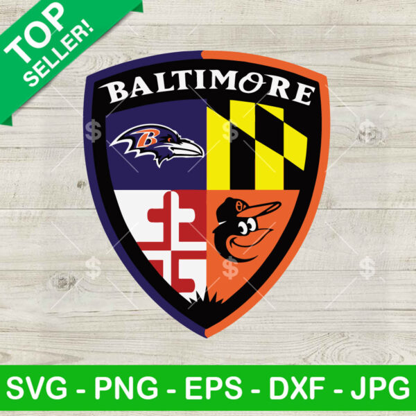 Baltimore Ravens Orioles Bullets SVG