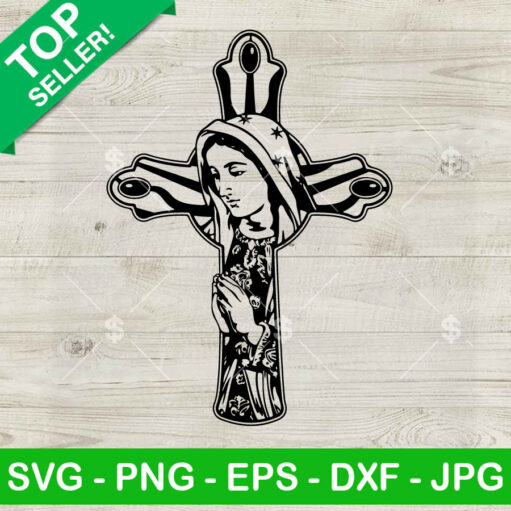 Virgin Mary Jesus Cross Svg