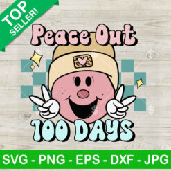 Peace Out 100 Days Of School SVG