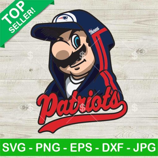 Super Mario New England Patriots Nfl Svg