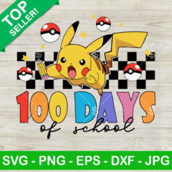 Pikachu 100 Days Of School SVG