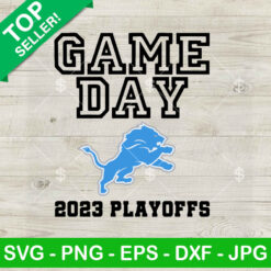 Game Day Detroit Lions playoffs SVG, Detroit Lions NFL SVG, Detroit Lions Football SVG PNG DXF EPS