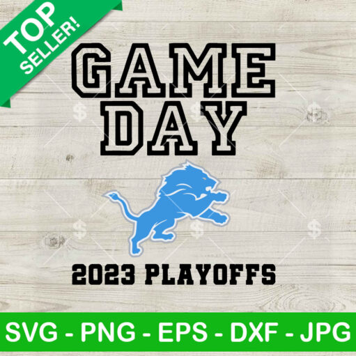 Game Day Detroit Lions playoffs SVG