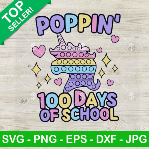 Poppin 100 Days Of School Svg