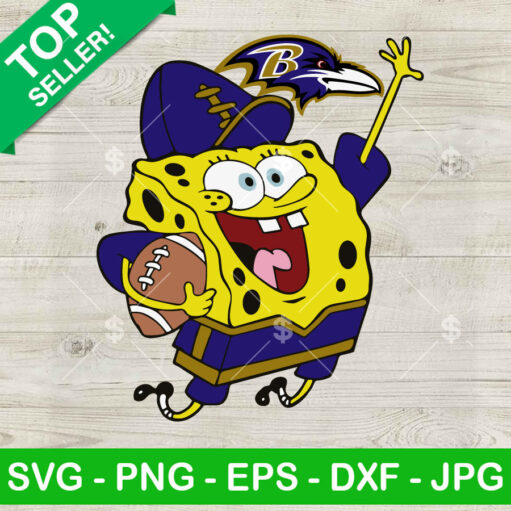 Spongebob Baltimore Ravens NFL SVG