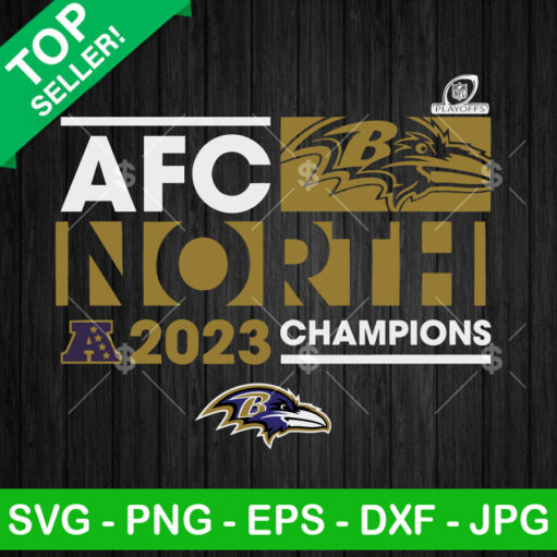 Baltimore Ravens 2023 AFC North Champions SVG