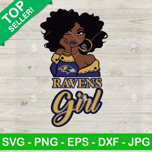 Baltimore Ravens Black Girl Svg