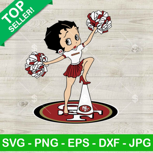 Betty Boop Cheerleader San Francisco 49ers SVG