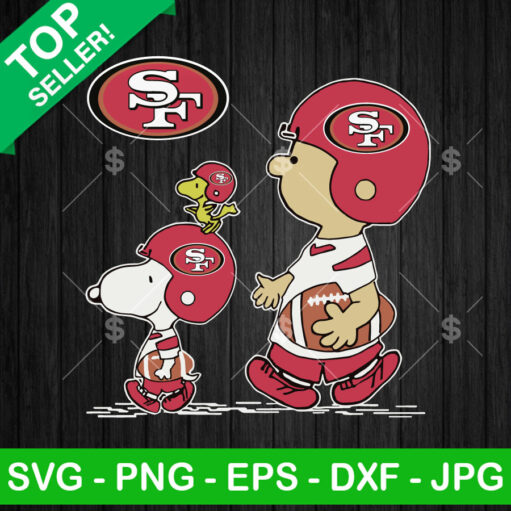 Snoopy And Charlie Brown San Francisco 49ers SVG