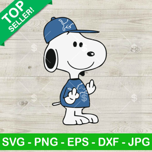 Snoopy Detroit Lions Football Svg