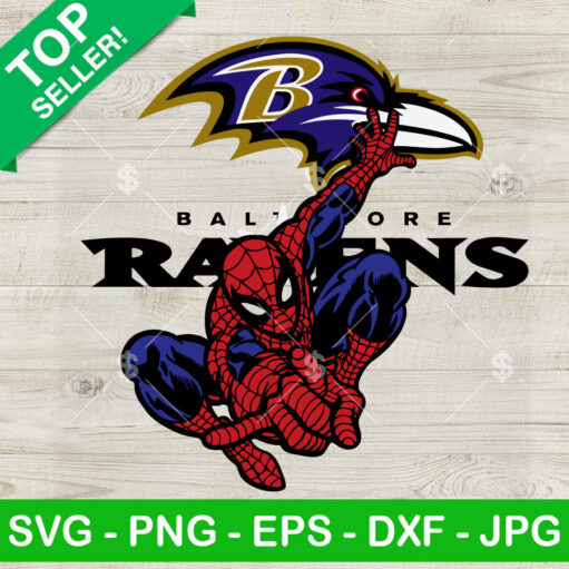 Spiderman Baltimore Ravens SVG