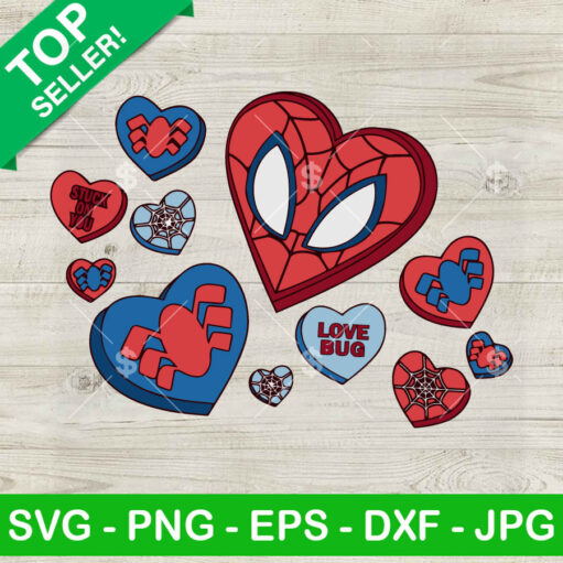 Spider man Heart valentine SVG