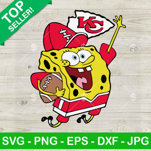 Spongebob Squarepants Chiefs Football Svg