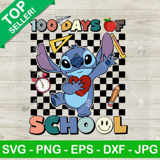 Vintage Stitch 100 Days Of School Svg