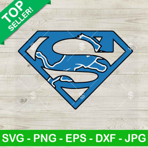 Detroit Lions Superman logo SVG