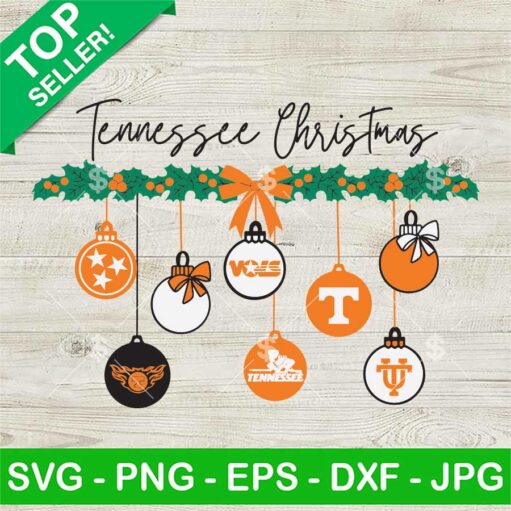 Tennessee Vols Christmas Ornaments Svg