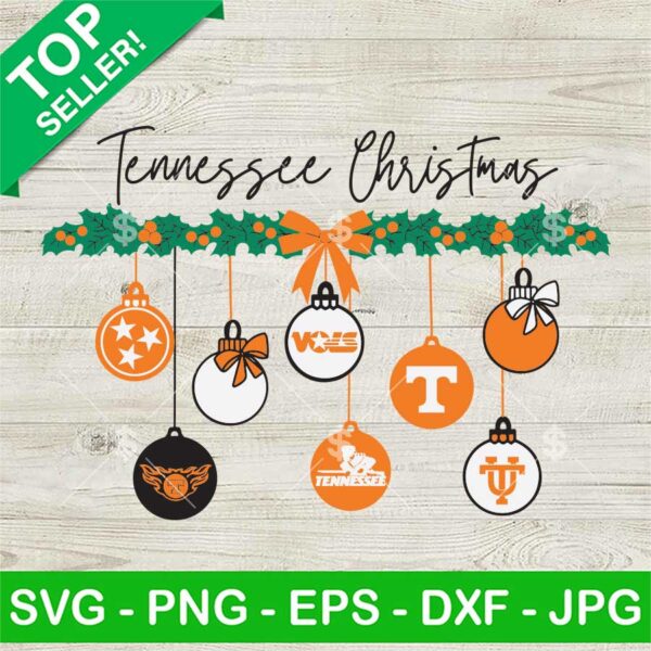 Tennessee Vols Christmas Ornaments SVG, Tennessee Christmas SVG, Tennessee Vols Christmas SVG