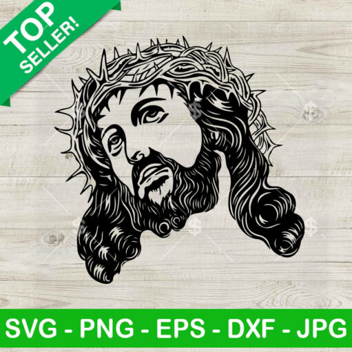 Jesus Christ face SVG cut file