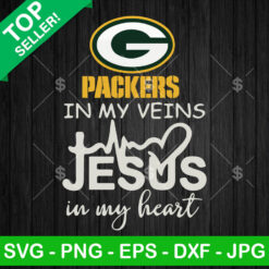 Packers in my Veins Jesus in my heart SVG