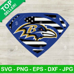 Baltimore Ravens Superman logo SVG, Baltimore Ravens NFL Football SVG, Baltimore Ravens Super Bowl SVG PNG