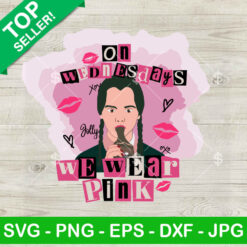 Wednesday Addams In Wednesday We Wear Pink SVG