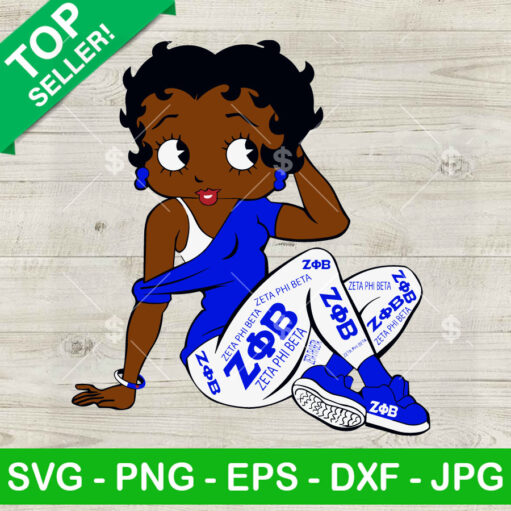 Betty Boop Girl Zeta Phi Beta SVG