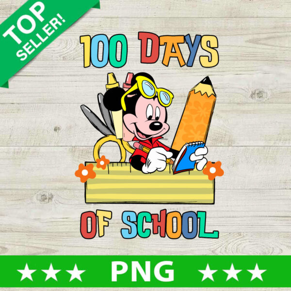 100 days of School Mickey mouse PNG