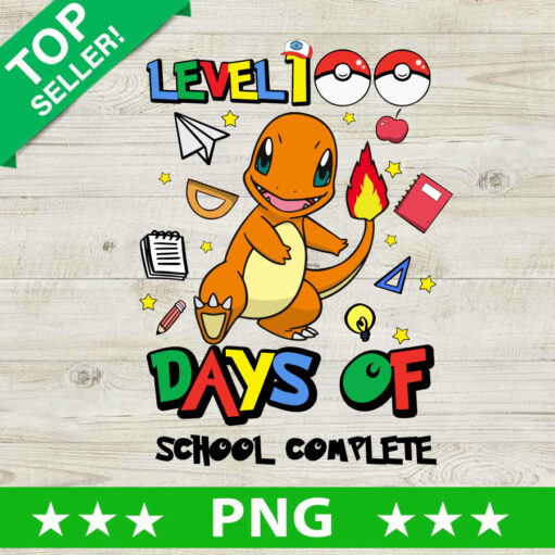 Level 100 days of School Complete Charmander PNG