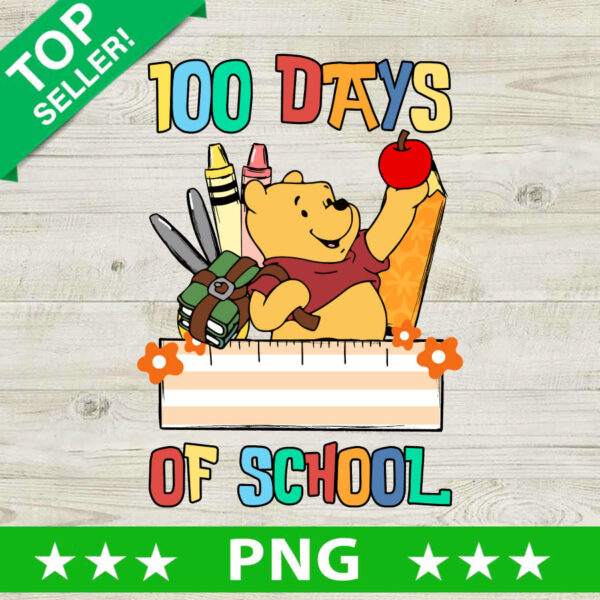 100 days of School Winnie the Pooh PNG