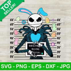 Jack Skellington Easter Bunny Mugshot SVG