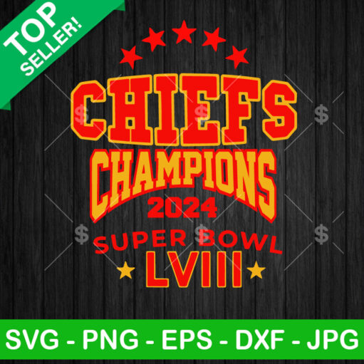 Chiefs Champions 2024 Super Bowl SVG