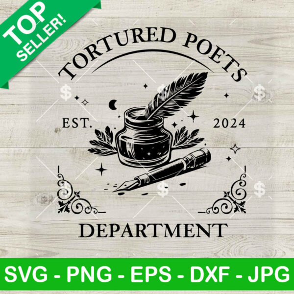 The Tortured Poets Department TTPD Album SVG, Taylor Swift Album SVG, The Tortured Poets Department SVG PNG DXF EPS