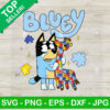Bluey Holding Autism Giraffe SVG