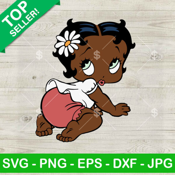 Baby Betty Boop Africa American SVG