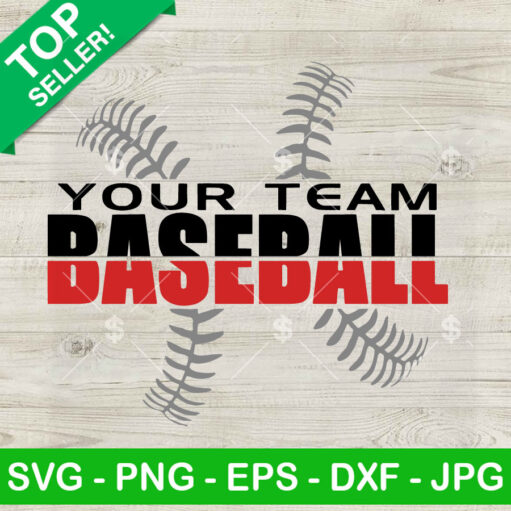 Baseball Team Custom Name SVG