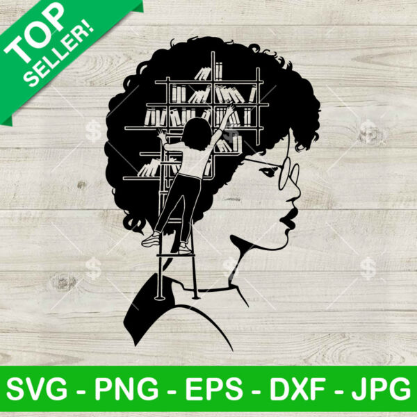 Black Girl Library SVG