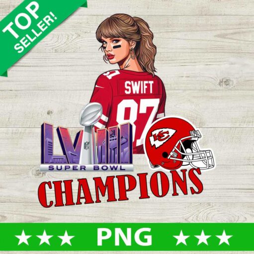 Taylor Swift KC Chiefs Super Bowl Champions PNG