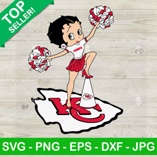 Kansas City Chiefs Betty Boop Cheerleader SVG