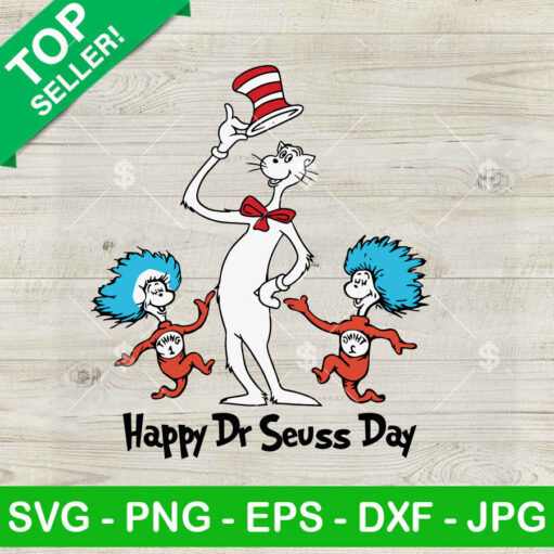 Happy Dr Seuss Day Svg